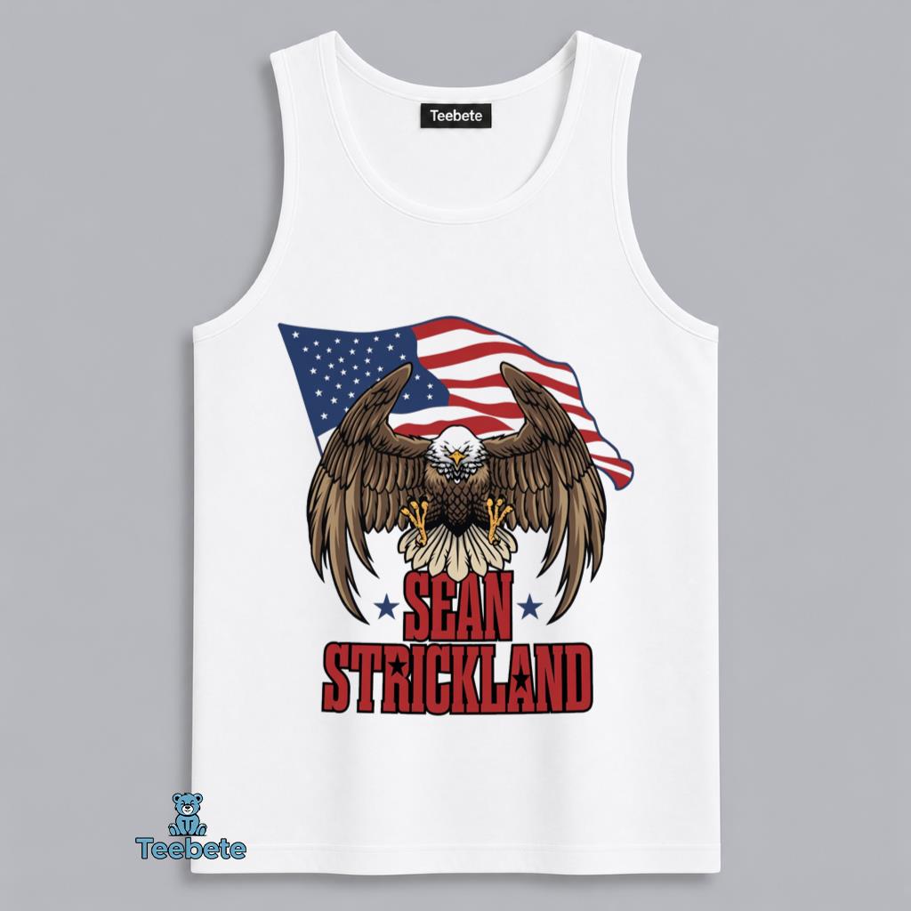 Sean Strickland Eagle American Flag Patriotic MMA Fighter Tanktop Sean Strickland Eagle American Flag Patriotic MMA Fighter Tanktop