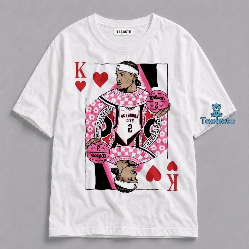 Shai Gilgeous-Alexander King Of Hearts Playing Card OKC Shirt