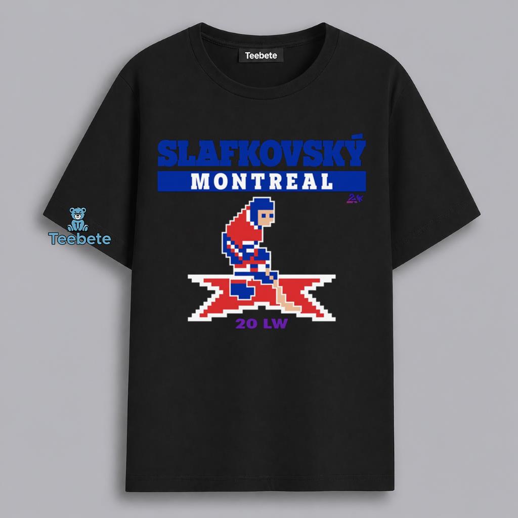 Slafkovsky Pixel Hockey Canadiens Fan Shirt