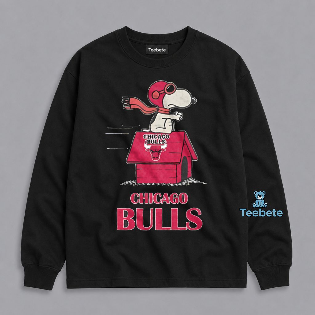 Snoopy Flying Ace Chicago Bulls Fan Gift Long Sleeve Snoopy Flying Ace Chicago Bulls Fan Gift Long Sleeve