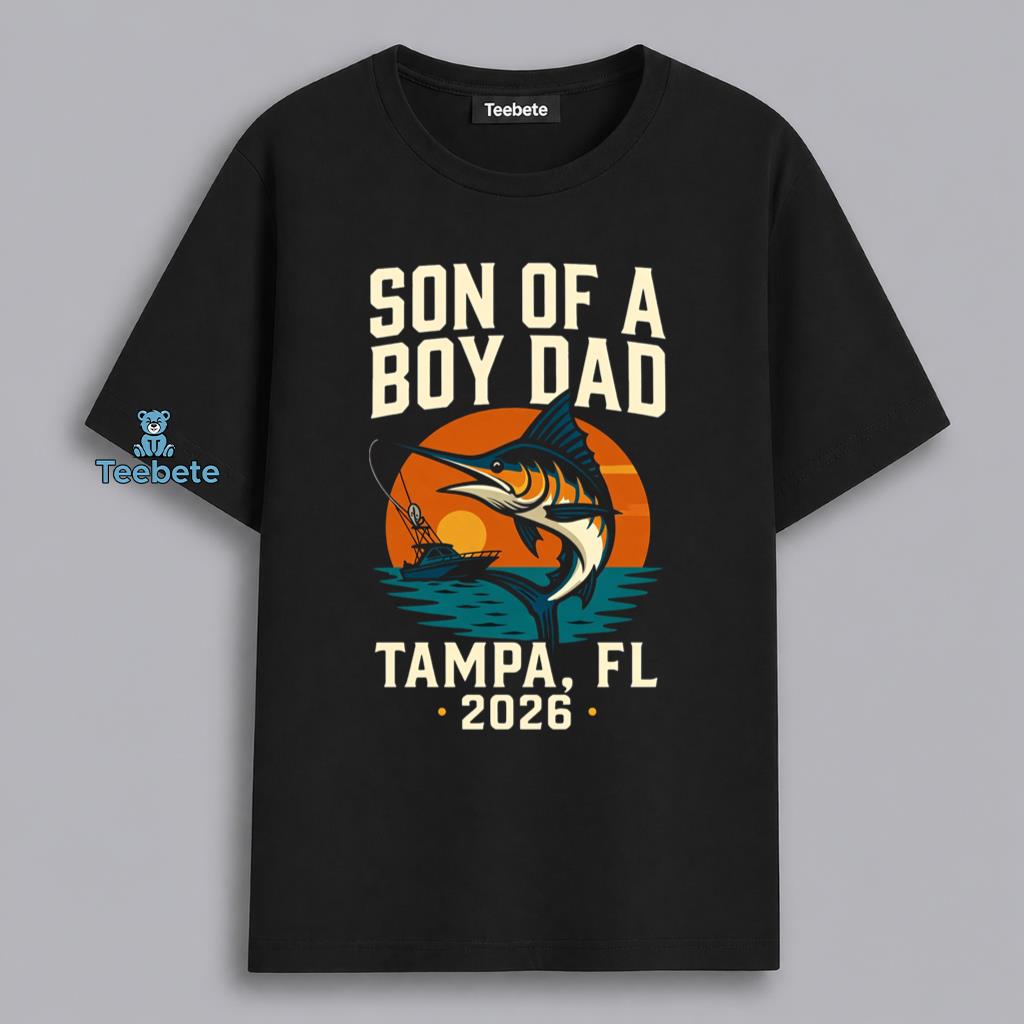 Son Of A Boy Dad Tampa Fishing Marlin Gift Shirt