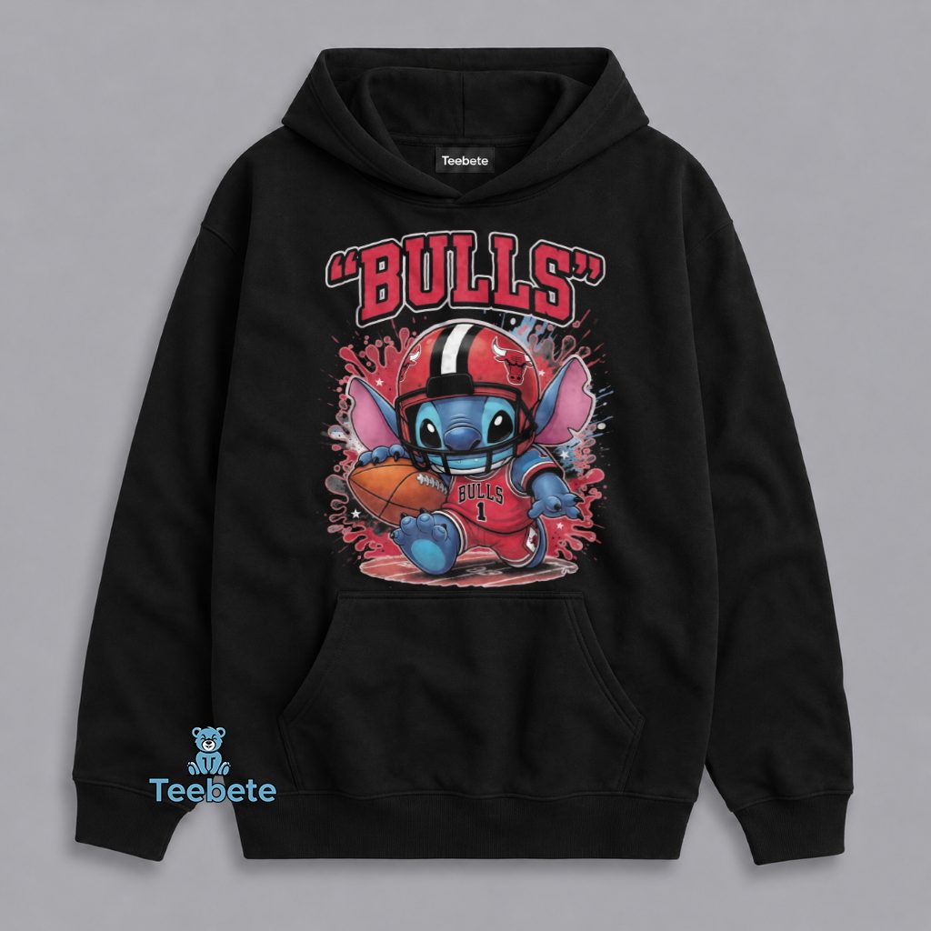 Stitch Disney Chicago Bulls Basketball Lover Hoodie Stitch Disney Chicago Bulls Basketball Lover Hoodie
