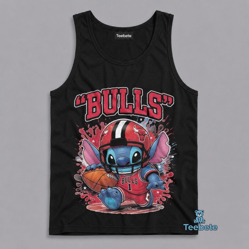 Stitch Disney Chicago Bulls Basketball Lover Tanktop Stitch Disney Chicago Bulls Basketball Lover Tanktop