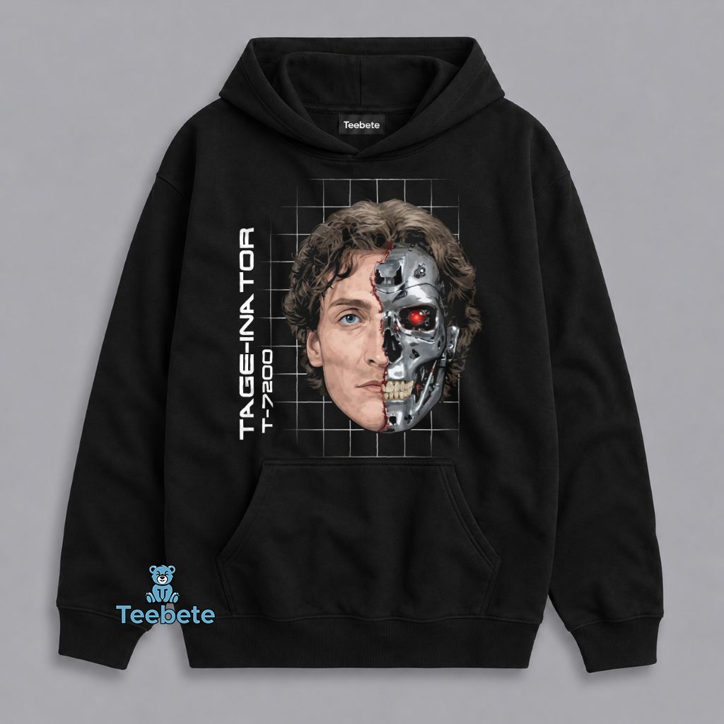Tage-Inator T-7200 Terminator Parody Funny Graphic Hoodie Tage-Inator T-7200 Terminator Parody Funny Graphic Hoodie