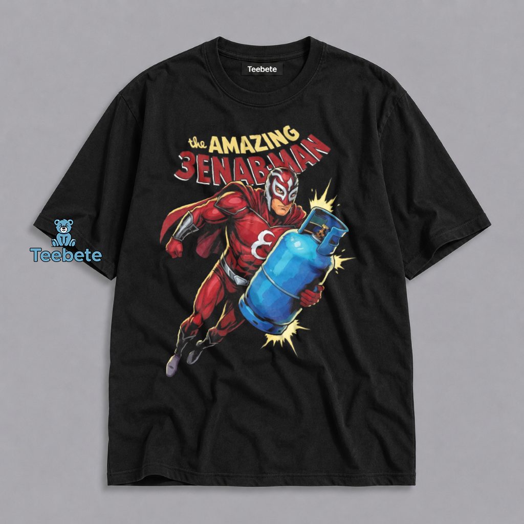 The Amazing 3enarman Superhero Gas Tank Parody Funny Shirt