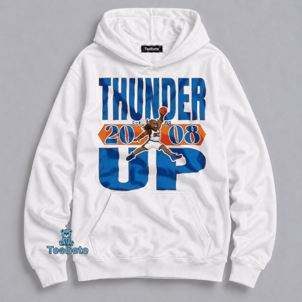 Thunder Up Est 2008 OKC Retro Distressed Dunk Hoodie Thunder Up Est 2008 OKC Retro Distressed Dunk Hoodie
