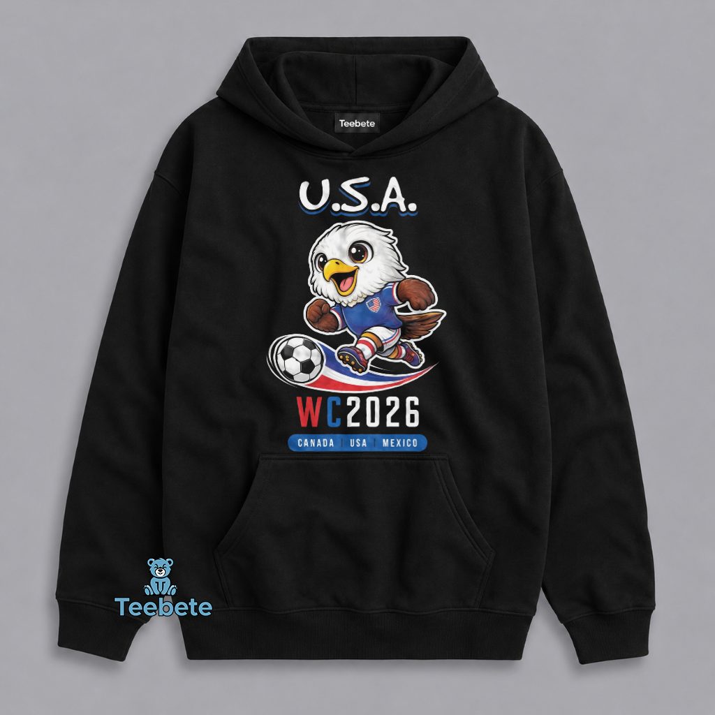 USA Bald Eagle Mascot 2026 World Cup Hoodie USA Bald Eagle Mascot 2026 World Cup Hoodie