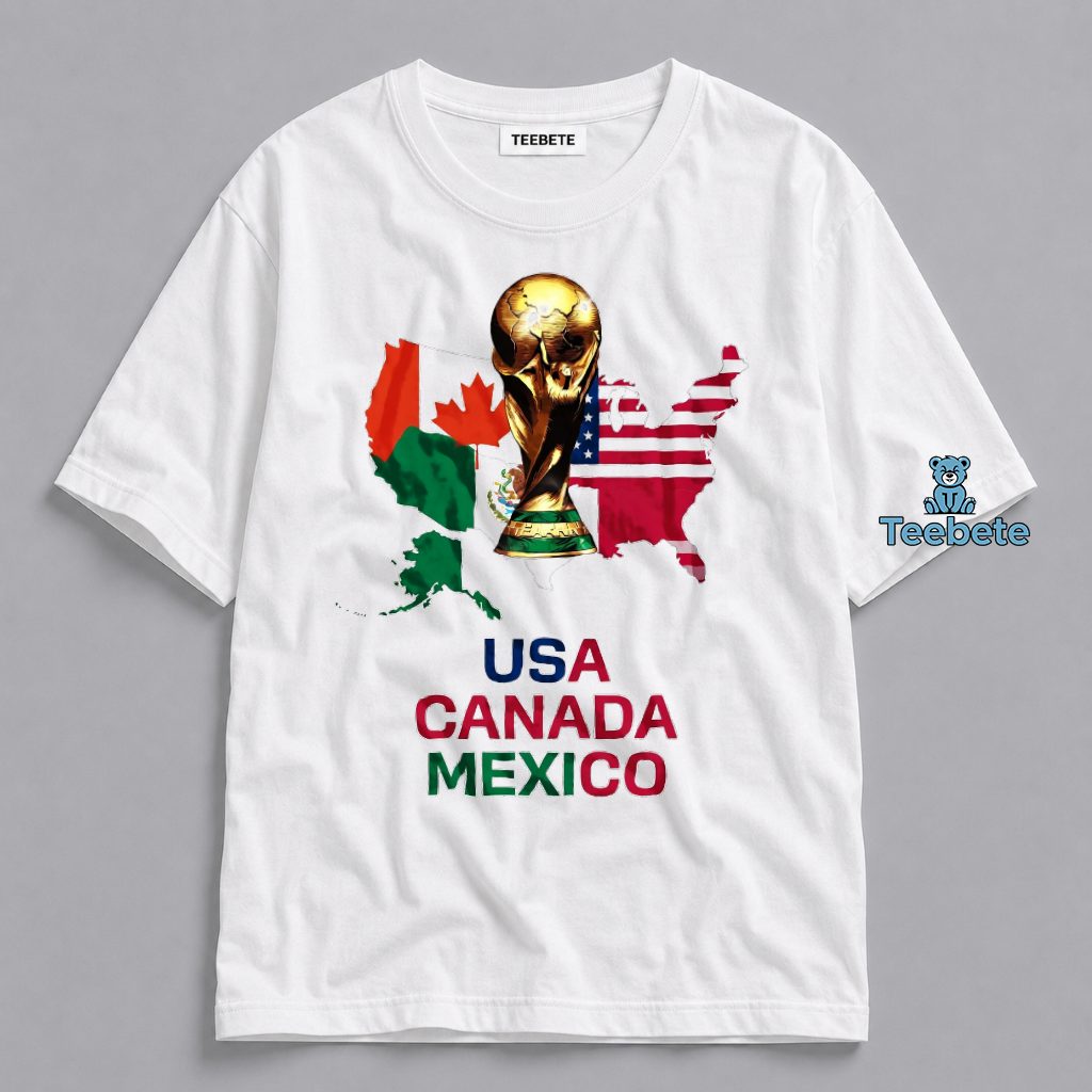 USA Canada Mexico 2026 World Cup Trophy Host Nations Shirt