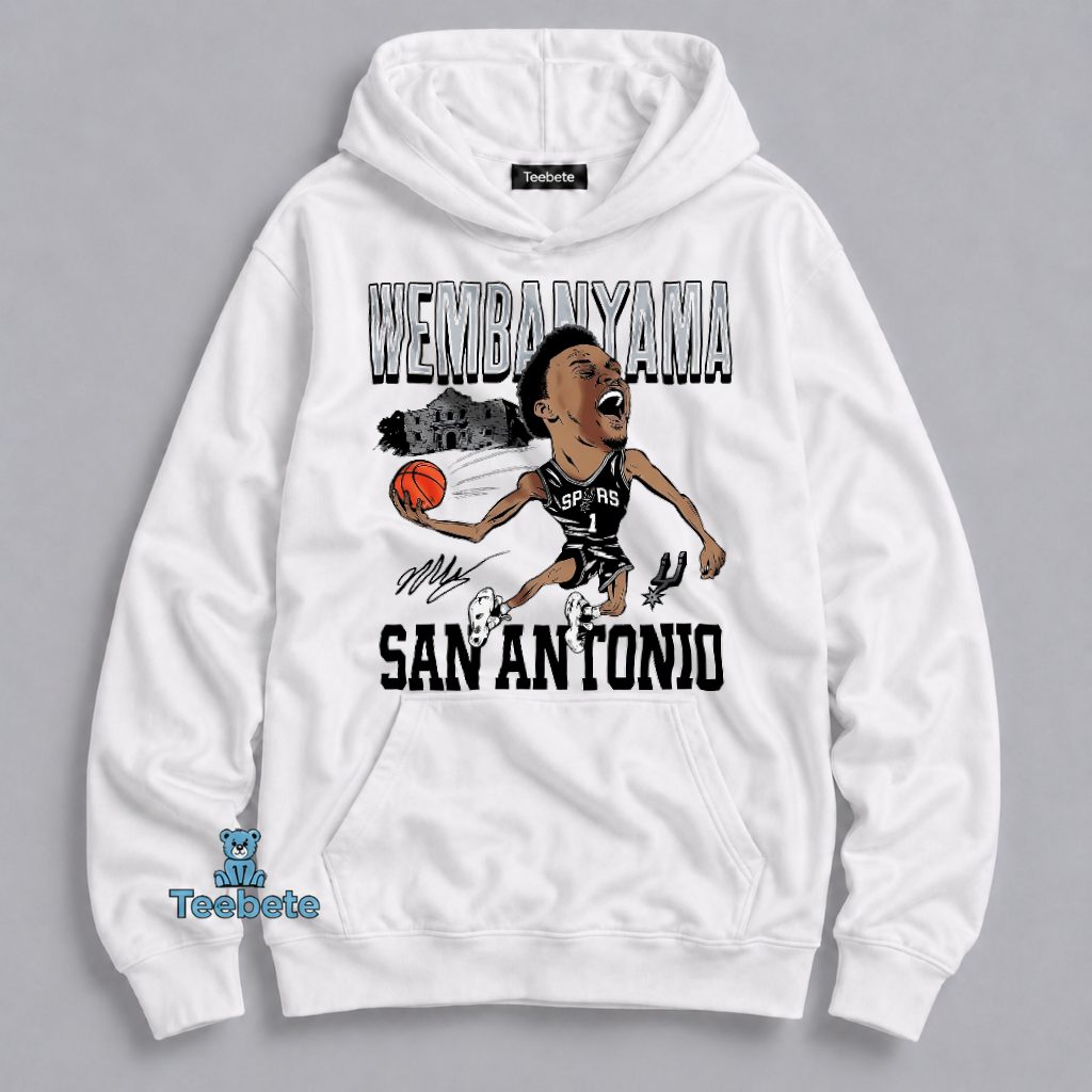 Victor Wembanyama San Antonio Spurs Caricature Dunk Signature Hoodie Victor Wembanyama San Antonio Spurs Caricature Dunk Signature Hoodie