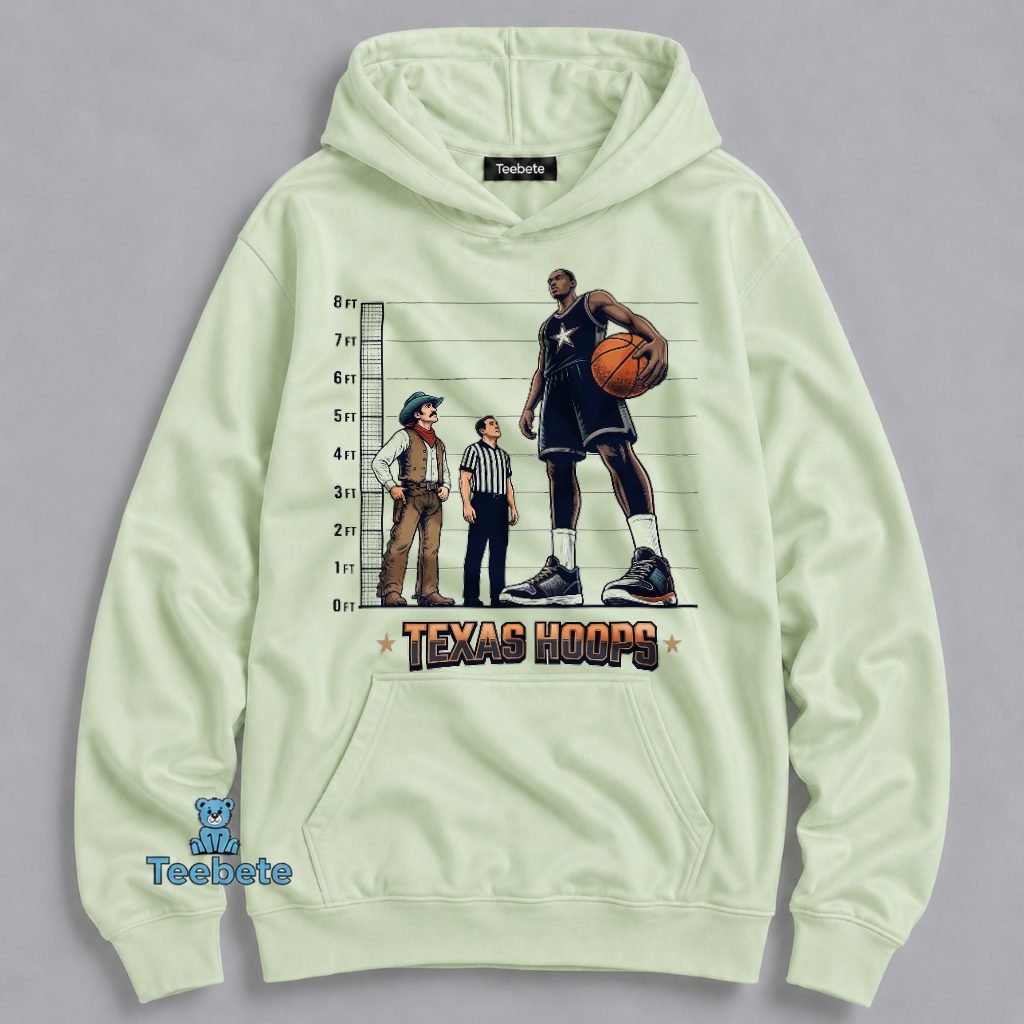 Victor Wembanyama Texas Hoops Giant Height Chart Cowboy Referee Funny Hoodie Victor Wembanyama Texas Hoops Giant Height Chart Cowboy Referee Funny Hoodie