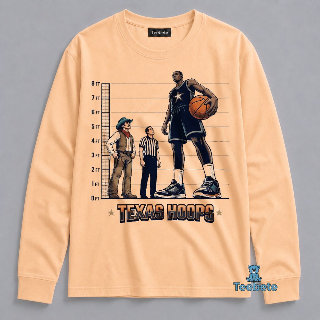 Victor Wembanyama Texas Hoops Giant Height Chart Cowboy Referee Funny Long Sleeve Victor Wembanyama Texas Hoops Giant Height Chart Cowboy Referee Funny Long Sleeve
