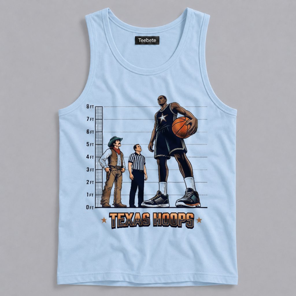 Victor Wembanyama Texas Hoops Giant Height Chart Cowboy Referee Funny Tanktop Victor Wembanyama Texas Hoops Giant Height Chart Cowboy Referee Funny Tanktop