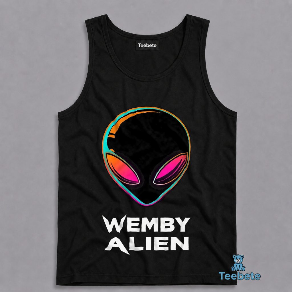 Victor Wembanyama Wemby Alien Colorful Neon Logo Tanktop Victor Wembanyama Wemby Alien Colorful Neon Logo Tanktop