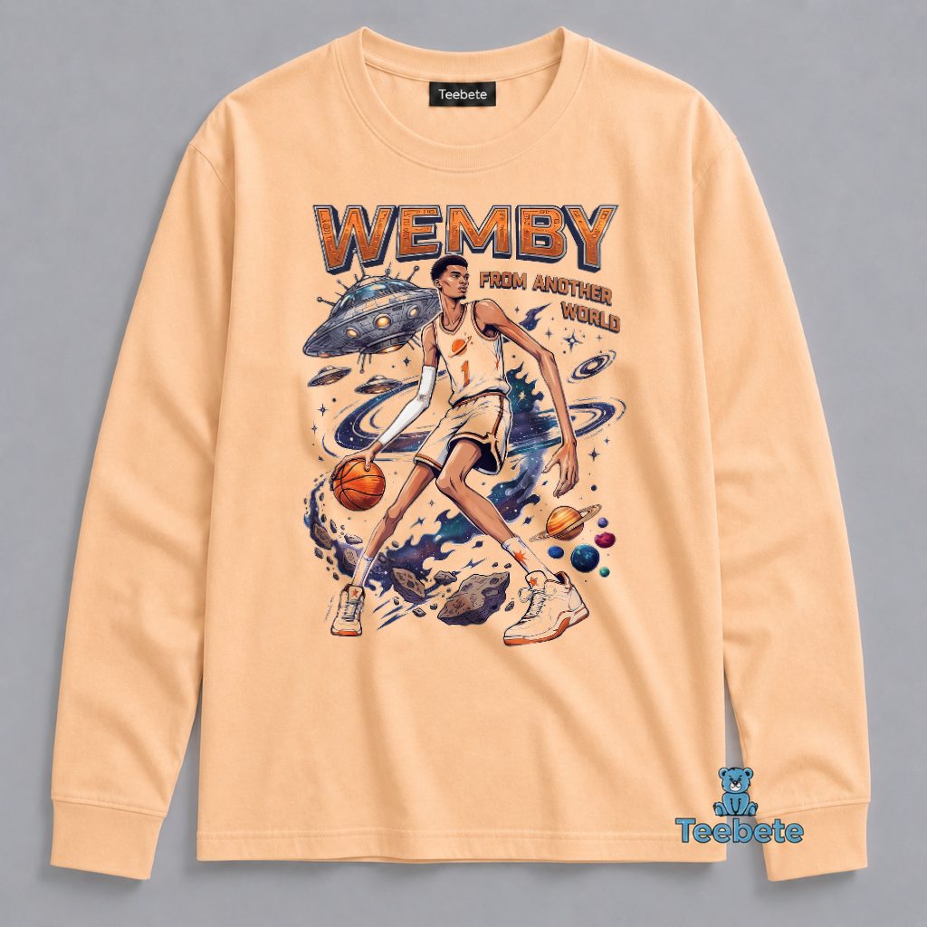 Victor Wembanyama Wemby From Another World Space Galaxy Long Sleeve Victor Wembanyama Wemby From Another World Space Galaxy Long Sleeve