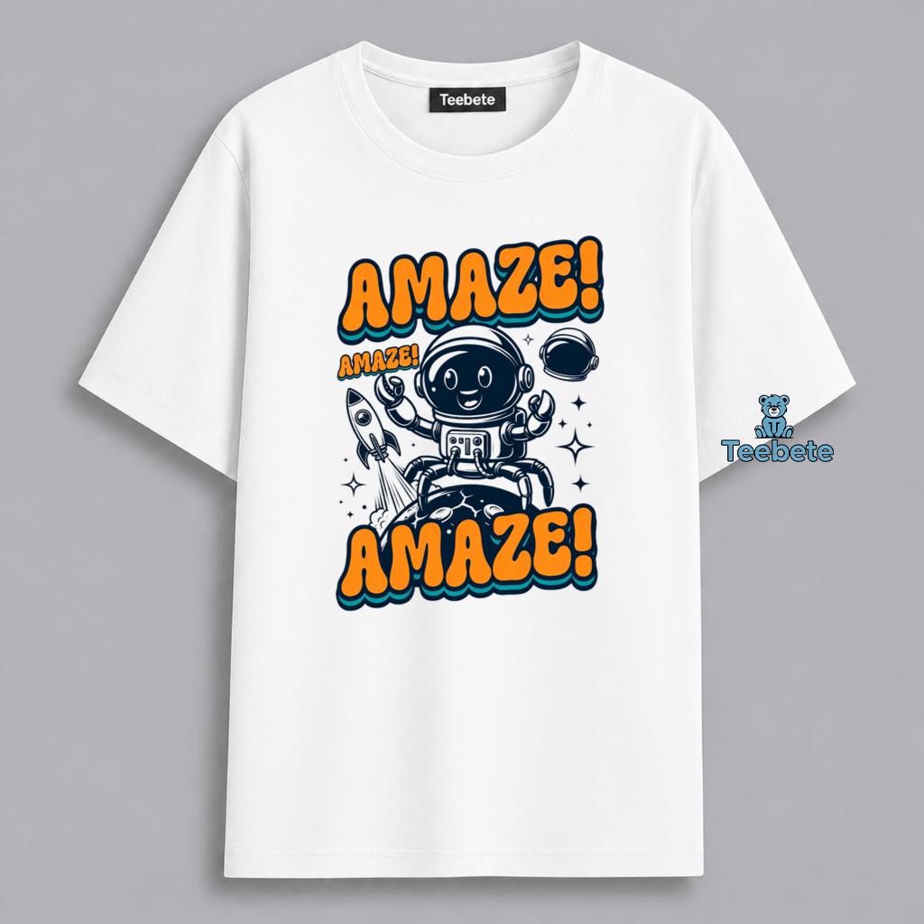 Vintage Space Robot Astronaut Amaze Repeat Retro Shirt