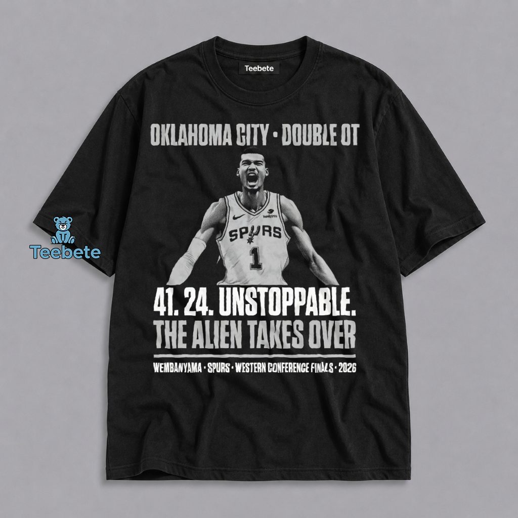 Wembanyama 41 Points 24 Rebounds Spurs Western Conference Finals Game 1 Shirt