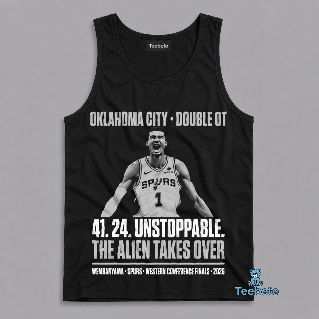 Wembanyama 41 Points 24 Rebounds Spurs Western Conference Finals Game 1 Tanktop Wembanyama 41 Points 24 Rebounds Spurs Western Conference Finals Game 1 Tanktop