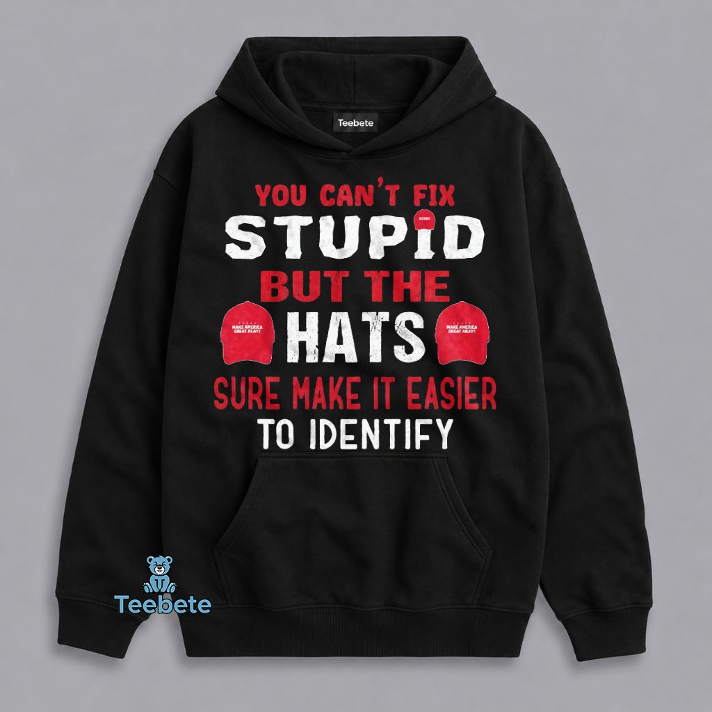 You Cant Fix Stupid Funny Hat Quote Hoodie You Cant Fix Stupid Funny Hat Quote Hoodie