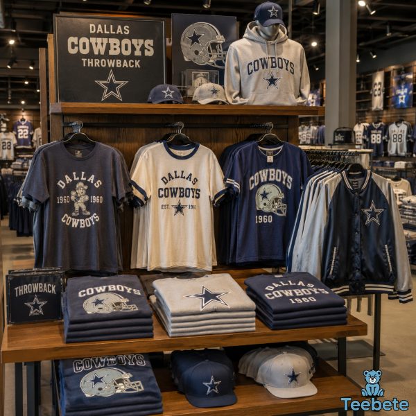 Dallas Cowboys Throwback Apparel Collection Display