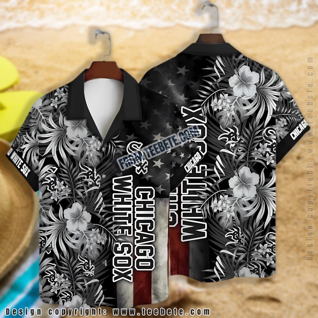 American Flag Chicago White Sox Hawaiian Shirt Version 2 American Flag Chicago White Sox Hawaiian Shirt Version 2