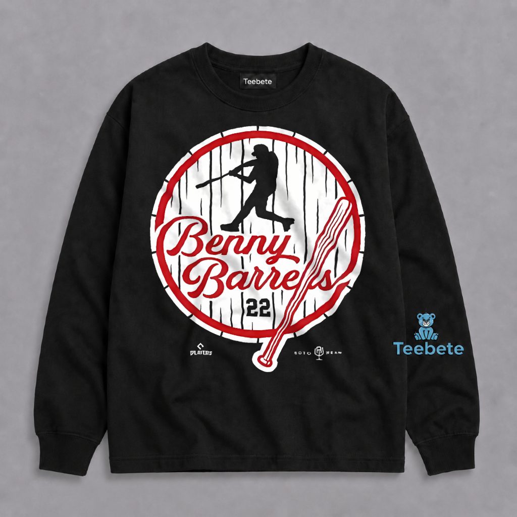 Benny Barrels 22 Baseball Player Vintage Retro Long Sleeve Benny Barrels 22 Baseball Player Vintage Retro Long Sleeve