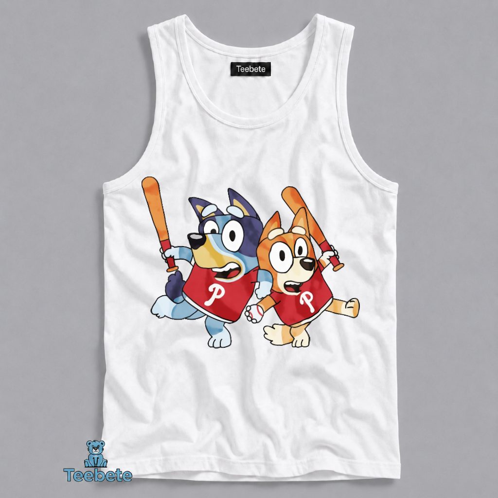 Bluey Bingo Phillies Baseball Tanktop Bluey Bingo Phillies Baseball Tanktop