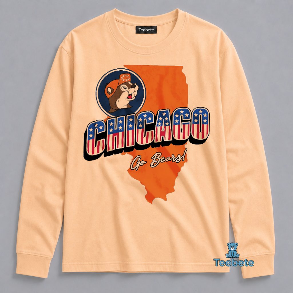 Chicago Go Bears Patriotic Illinois Pride Football Fan Long Sleeve Chicago Go Bears Patriotic Illinois Pride Football Fan Long Sleeve