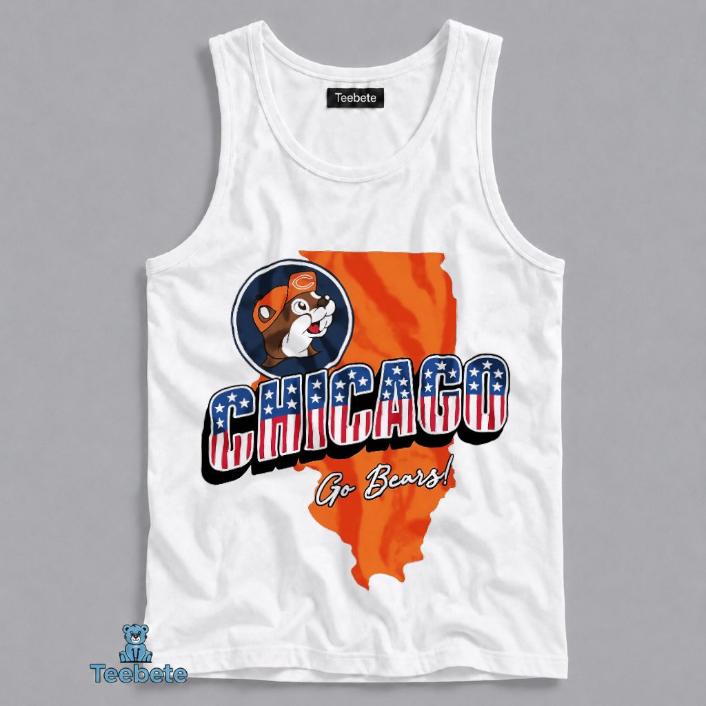 Chicago Go Bears Patriotic Illinois Pride Football Fan Tanktop Chicago Go Bears Patriotic Illinois Pride Football Fan Tanktop