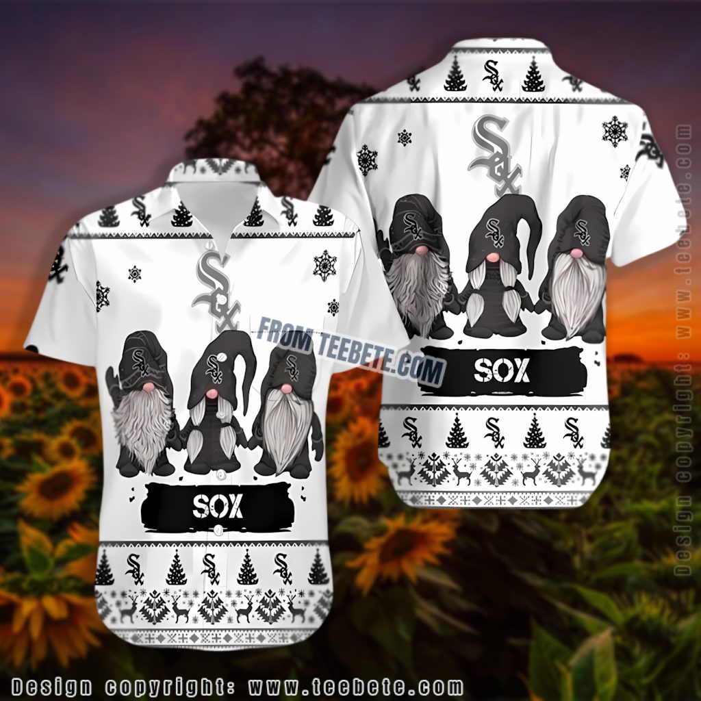 Christmas Gnome Chicago White Sox Button-down Shirt Version 2 Christmas Gnome Chicago White Sox Button-down Shirt Version 2