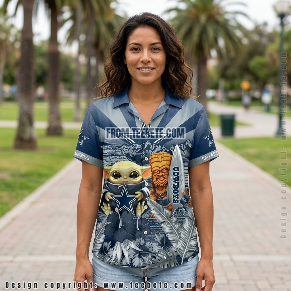 Dallas Cowboys Daisy Stripe Aloha Shirt Dallas Cowboys Daisy Stripe Aloha Shirt