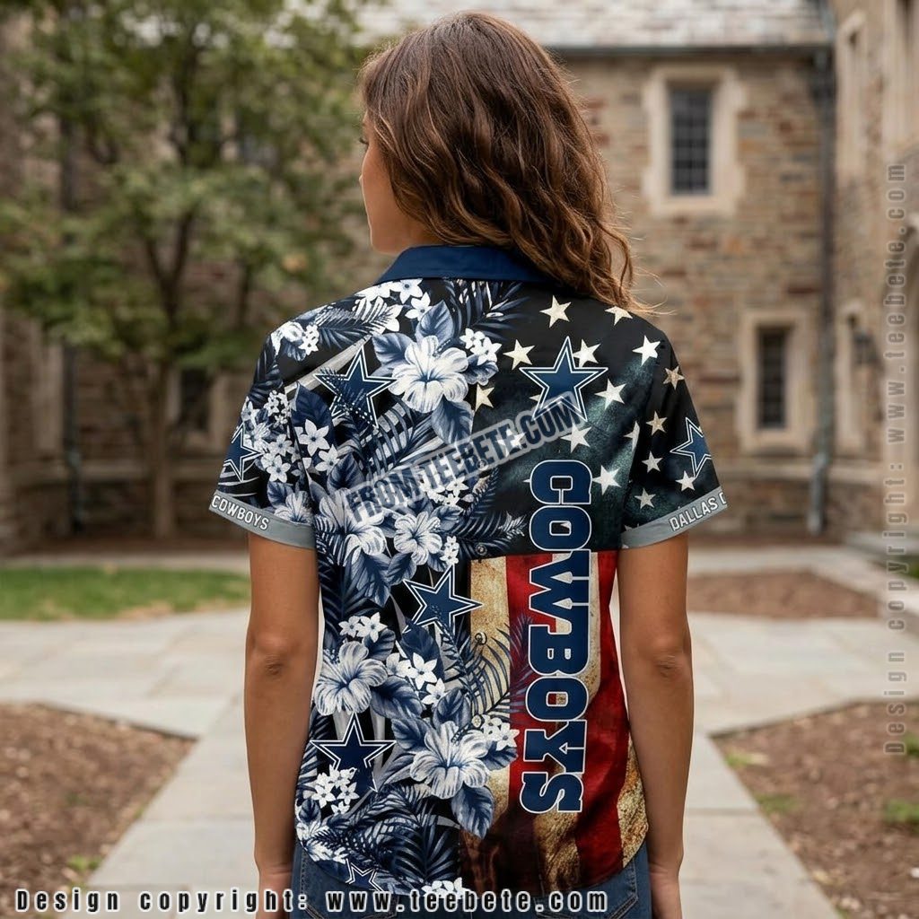 Dallas Cowboys Floral Flag Aloha Shirt Version 2 Dallas Cowboys Floral Flag Aloha Shirt Version 2