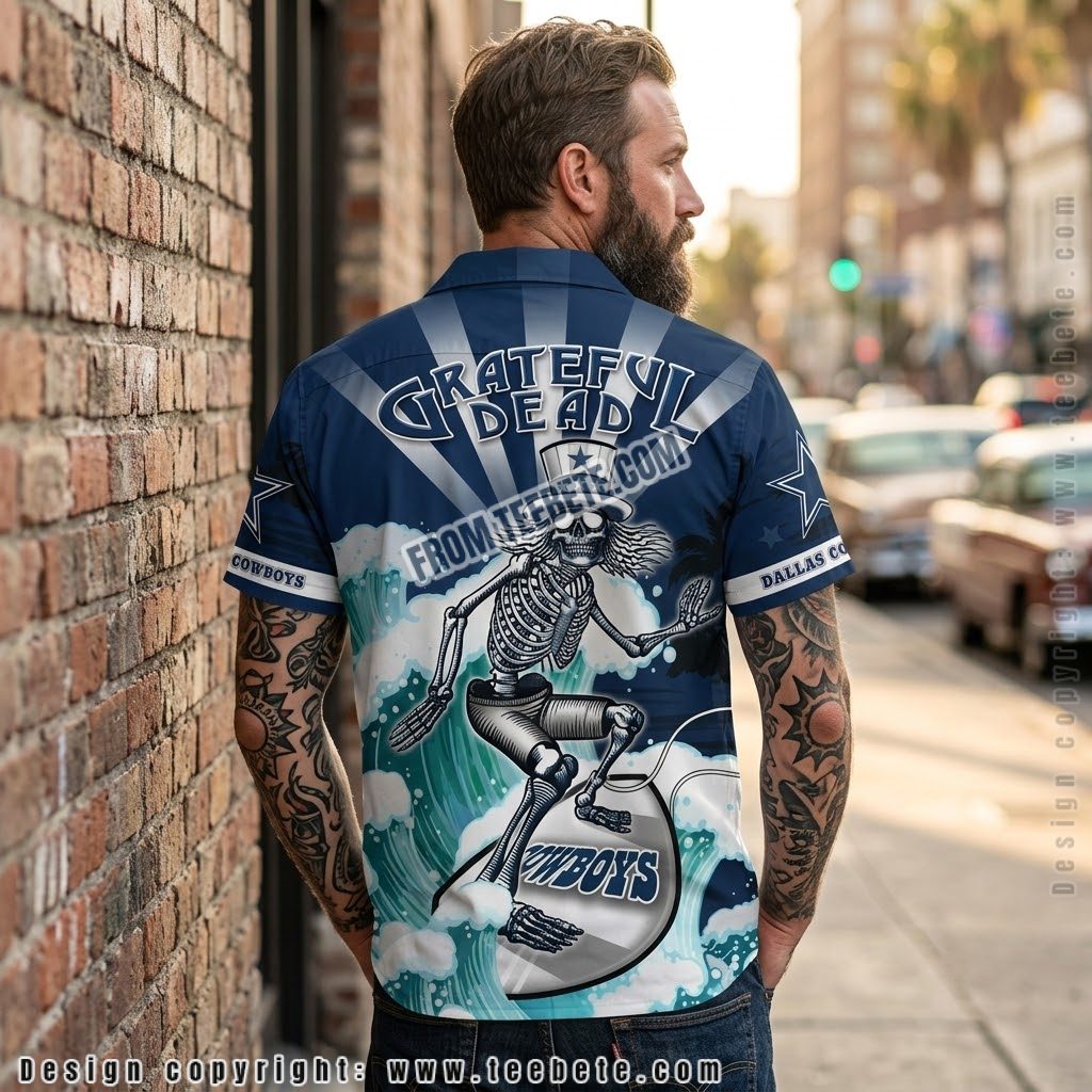 Dallas Cowboys Grateful Dead Surfing Hawaiian Shirt Version 2 Dallas Cowboys Grateful Dead Surfing Hawaiian Shirt Version 2
