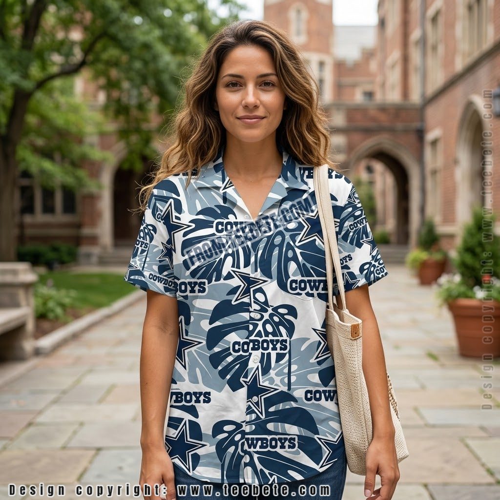 Dallas Cowboys Monstera Leaf Tropical Shirt