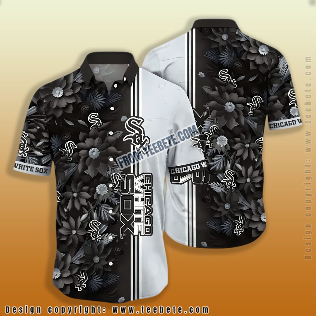 Black Chicago White Sox Aloha Shirt Black Chicago White Sox Aloha Shirt