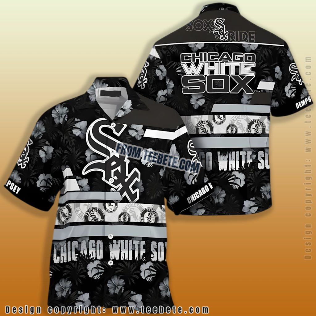 Dark Hibiscus Chicago White Sox Hawaiian Shirt