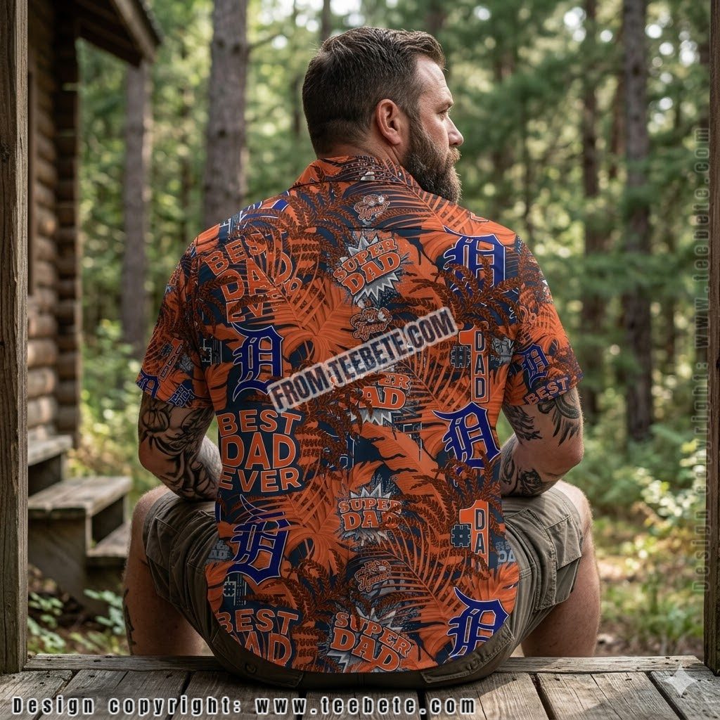 Detroit Tigers Tropical Dad Aloha Shirt Version 2 Detroit Tigers Tropical Dad Aloha Shirt Version 2