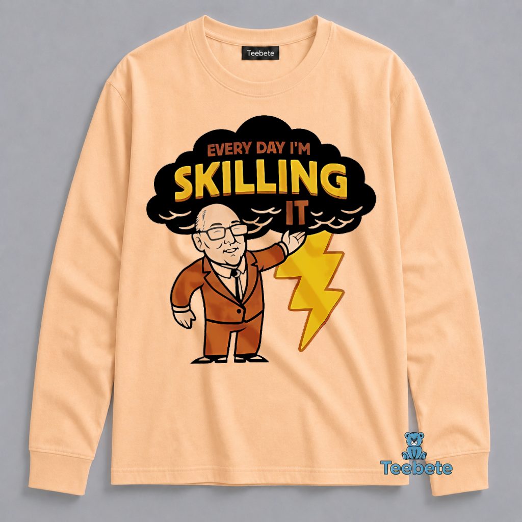 Every Day Im Skilling It Funny Old Man Lightning Long Sleeve Every Day Im Skilling It Funny Old Man Lightning Long Sleeve