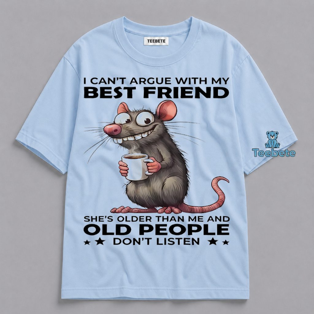 Funny Best Friend Rat Coffee Old People Shirt