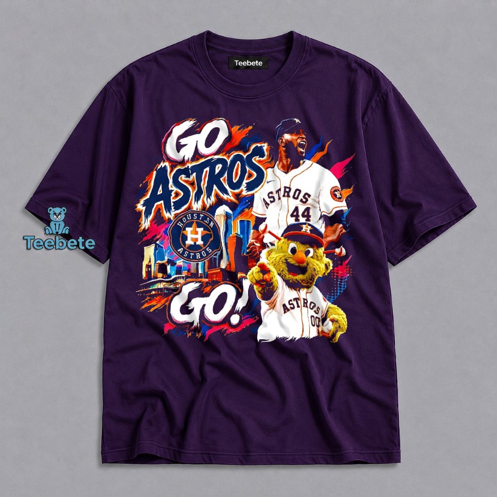 Go Astros Yordan Alvarez Orbit Mascot Skyline Hype Shirt