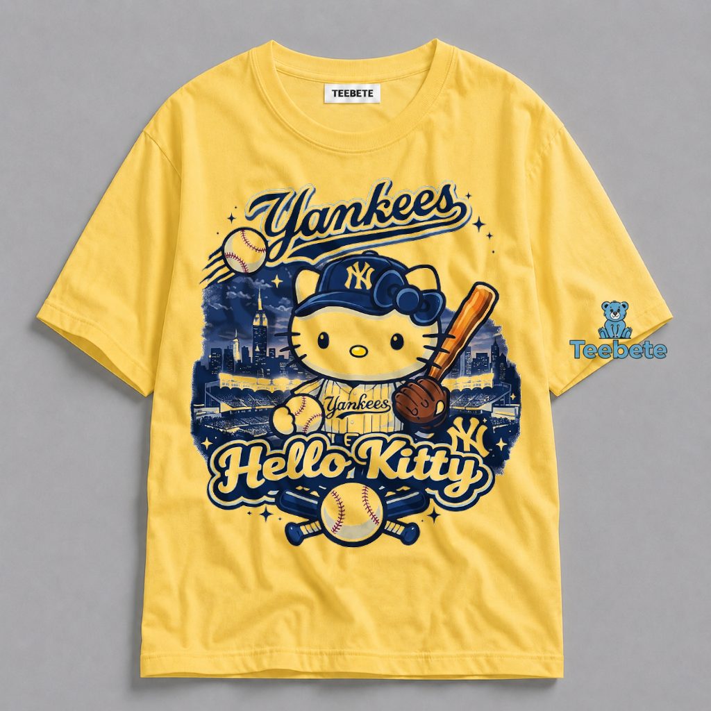 Hello Kitty Yankees Baseball Fan Cute Shirt