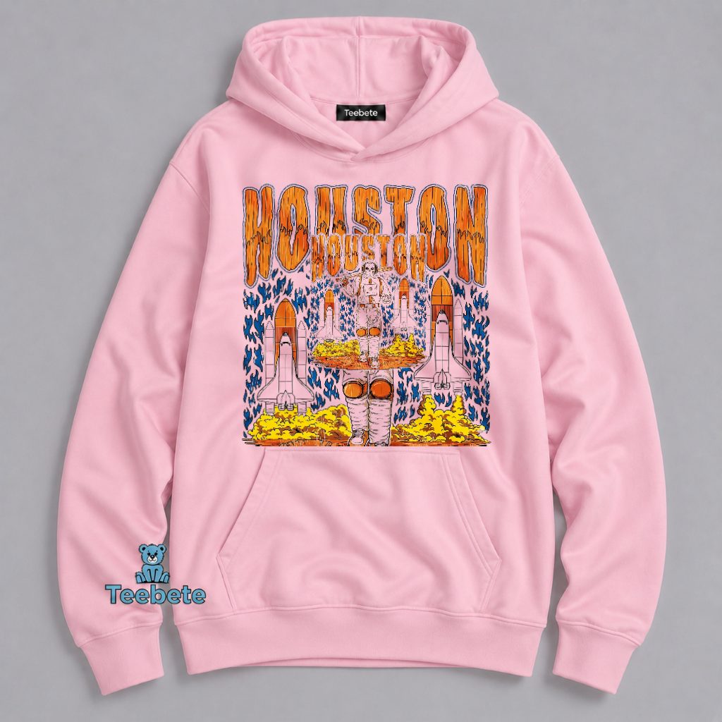 Houston Astronaut Skull Baseball Bat Space Shuttle Hoodie Houston Astronaut Skull Baseball Bat Space Shuttle Hoodie