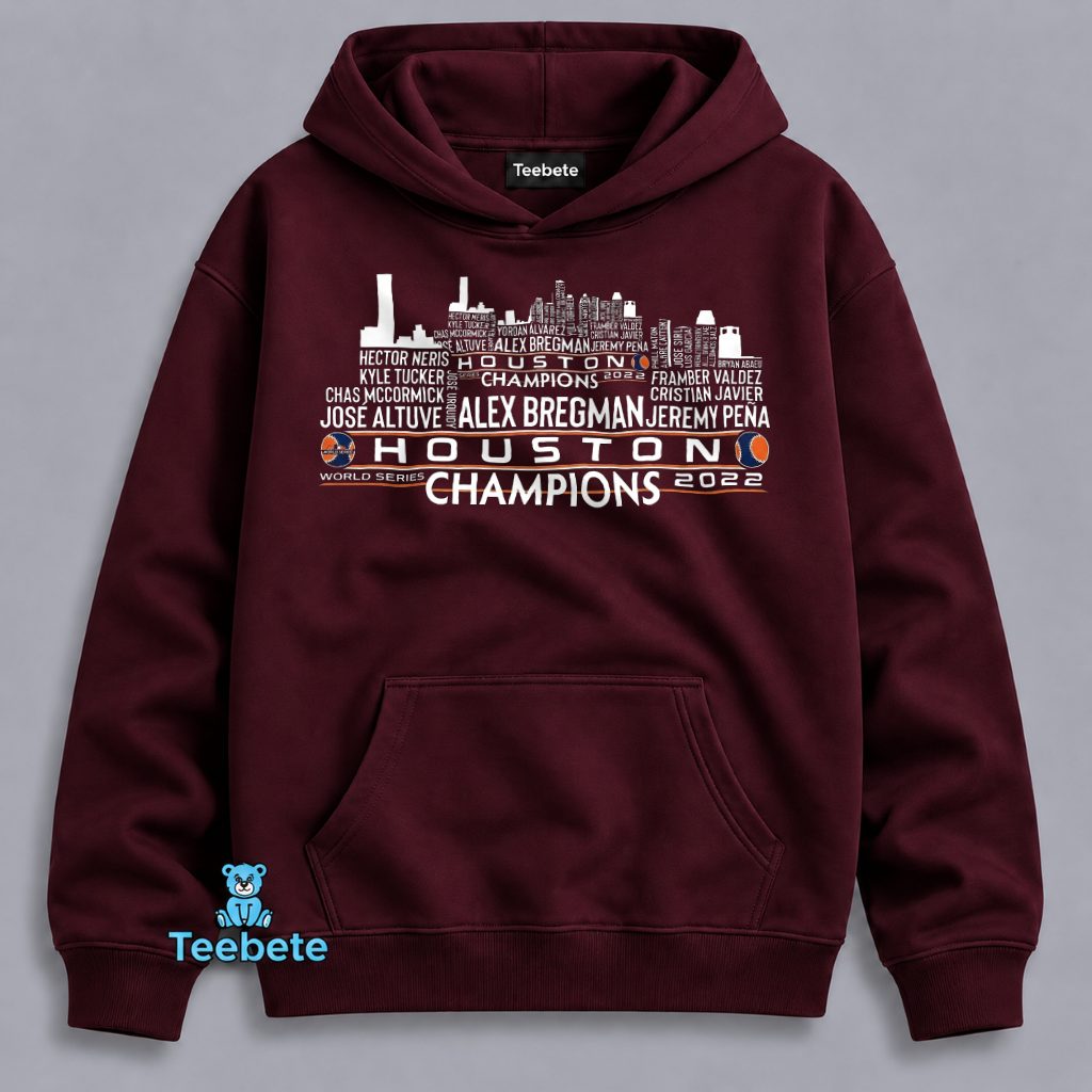 Houston Astros 2022 World Series Champions Skyline Hoodie Houston Astros 2022 World Series Champions Skyline Hoodie