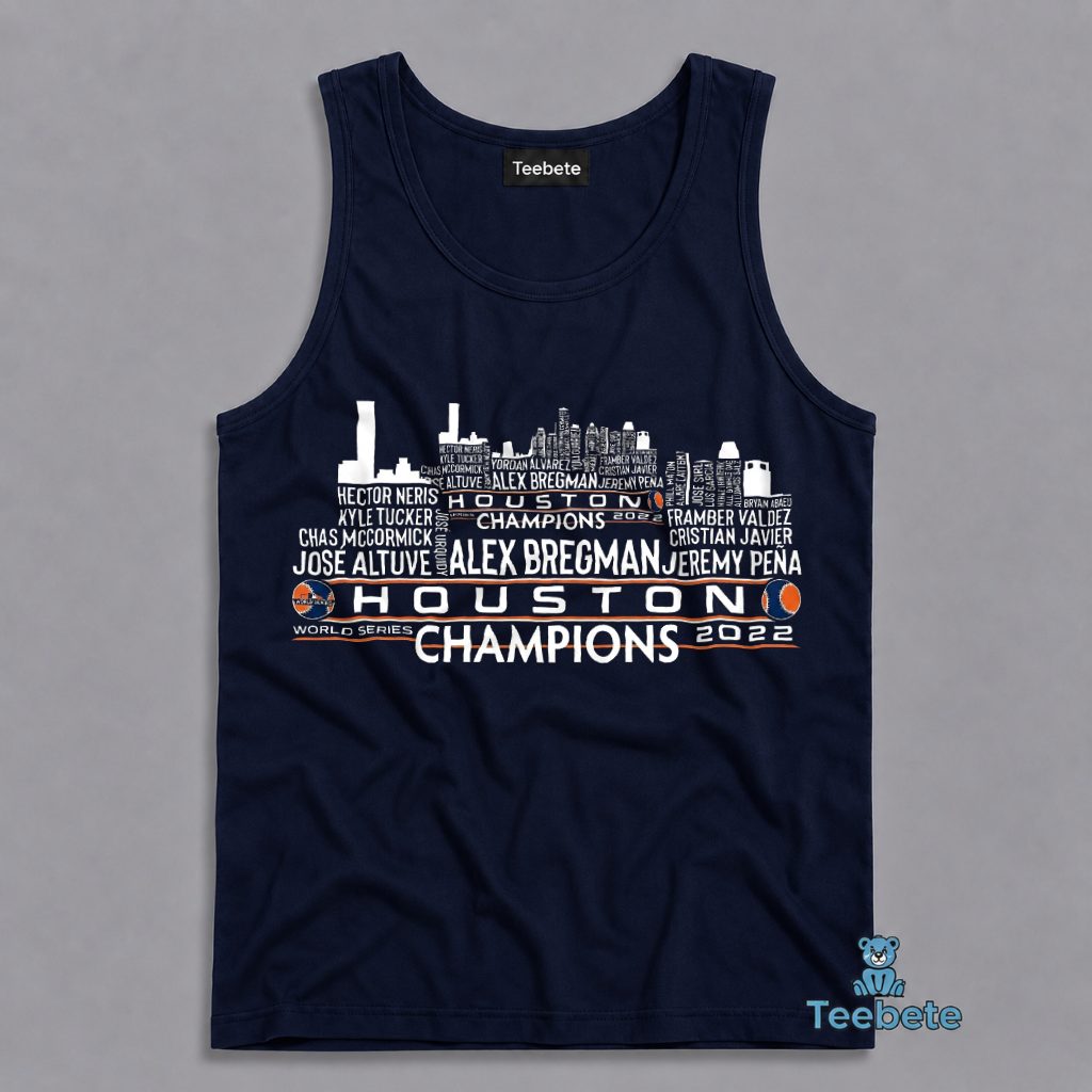 Houston Astros 2022 World Series Champions Skyline Tanktop Houston Astros 2022 World Series Champions Skyline Tanktop