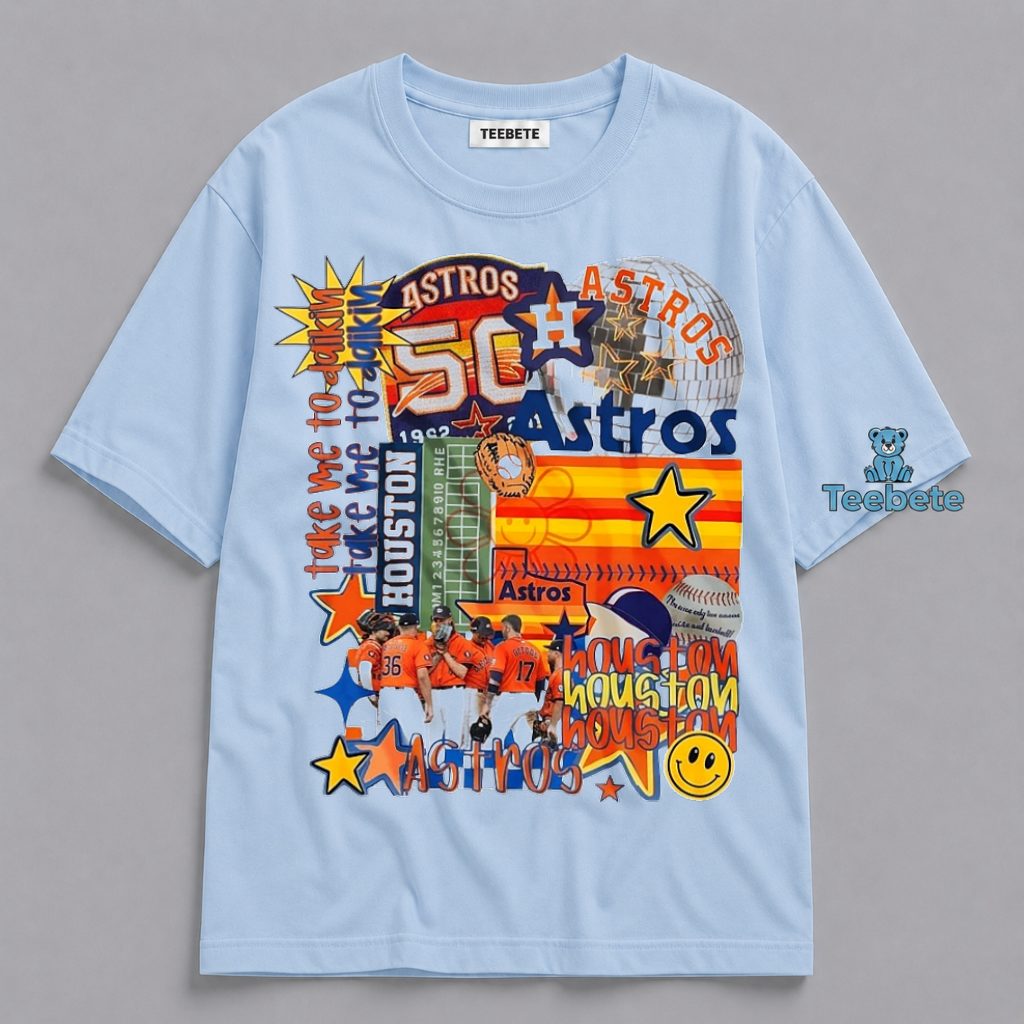 Houston Astros 50th Anniversary Collage Retro Gameday Shirt