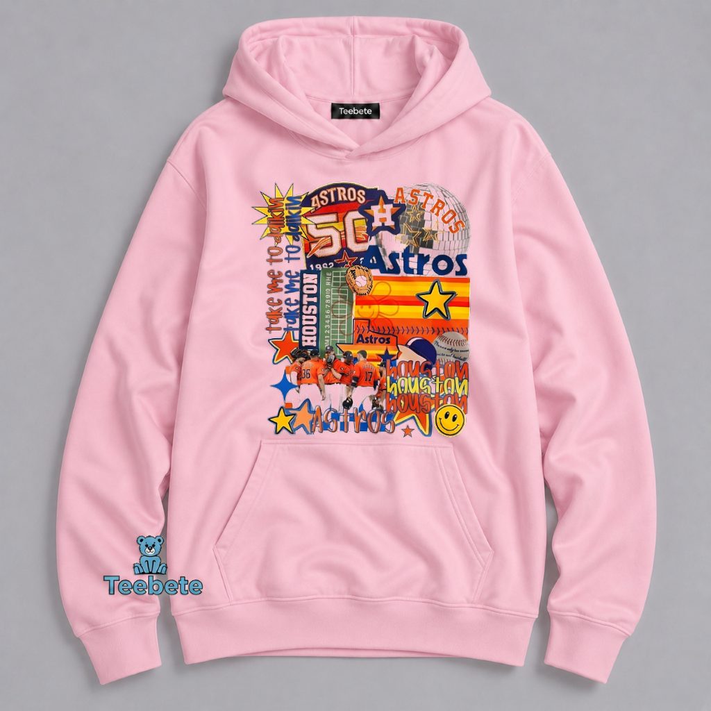 Houston Astros 50th Anniversary Collage Retro Gameday Hoodie Houston Astros 50th Anniversary Collage Retro Gameday Hoodie