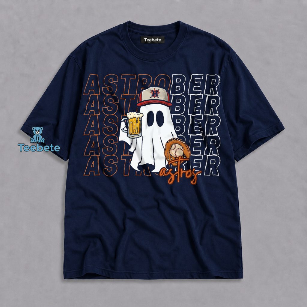 Houston Astros Astrober Halloween Ghost Beer Baseball Shirt