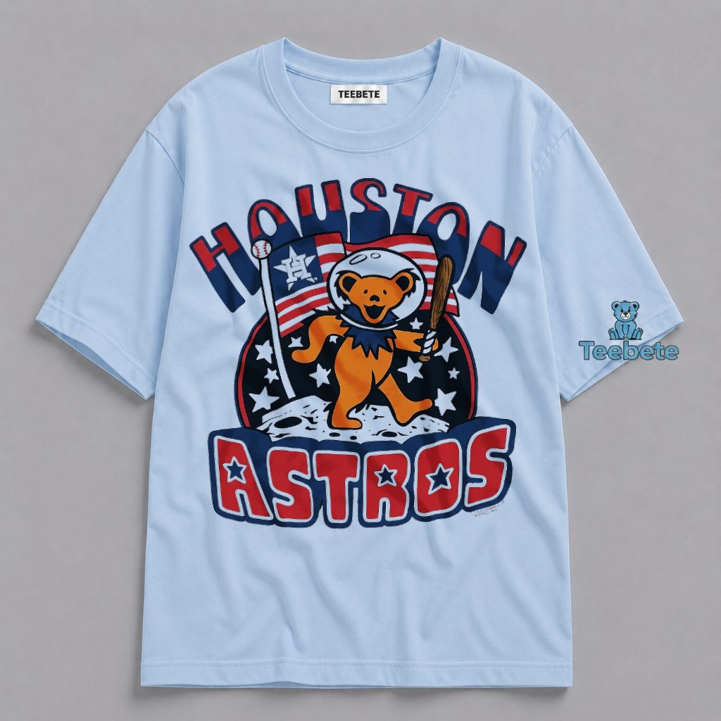 Houston Astros Grateful Dead Dancing Bear Astronaut Shirt