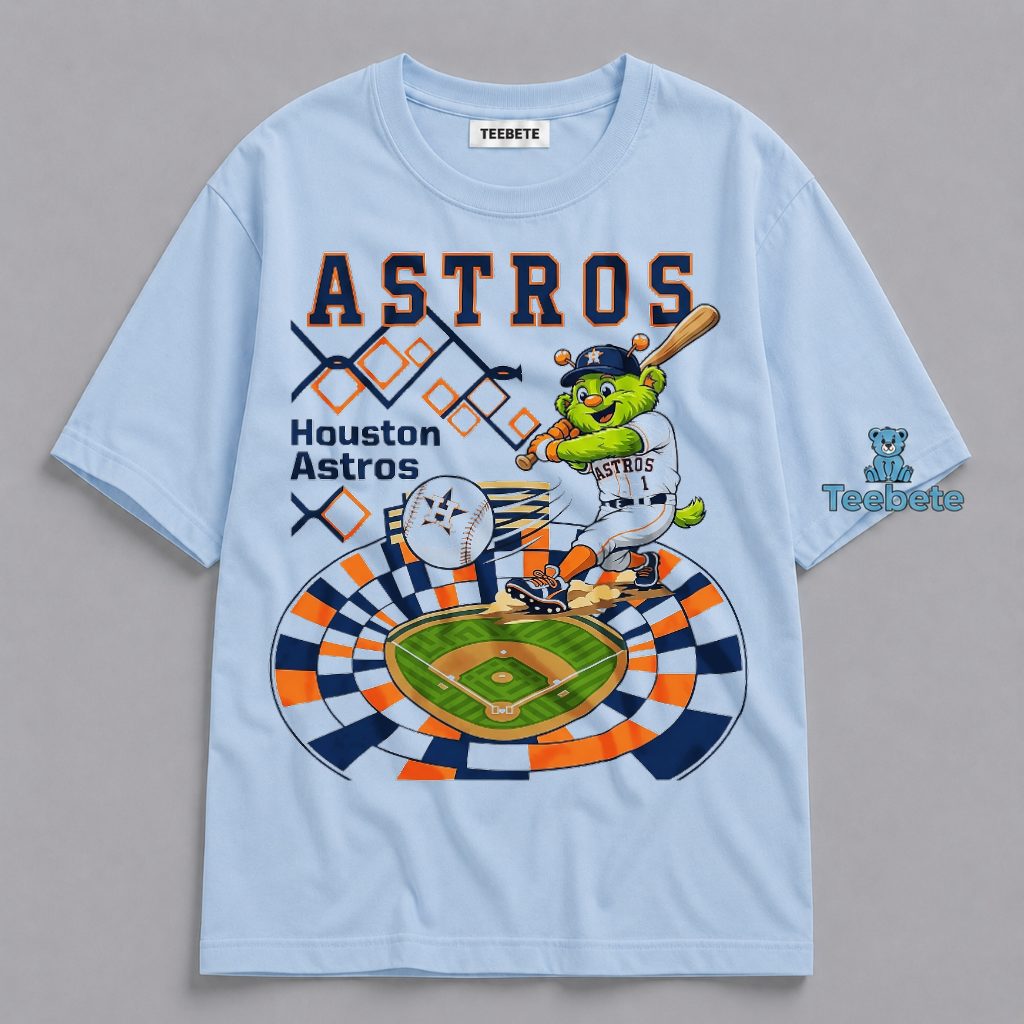 Houston Astros Orbit Mascot Batting Diamond Stadium Shirt