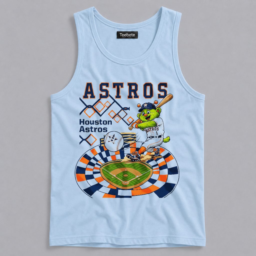 Houston Astros Orbit Mascot Batting Diamond Stadium Tanktop Houston Astros Orbit Mascot Batting Diamond Stadium Tanktop