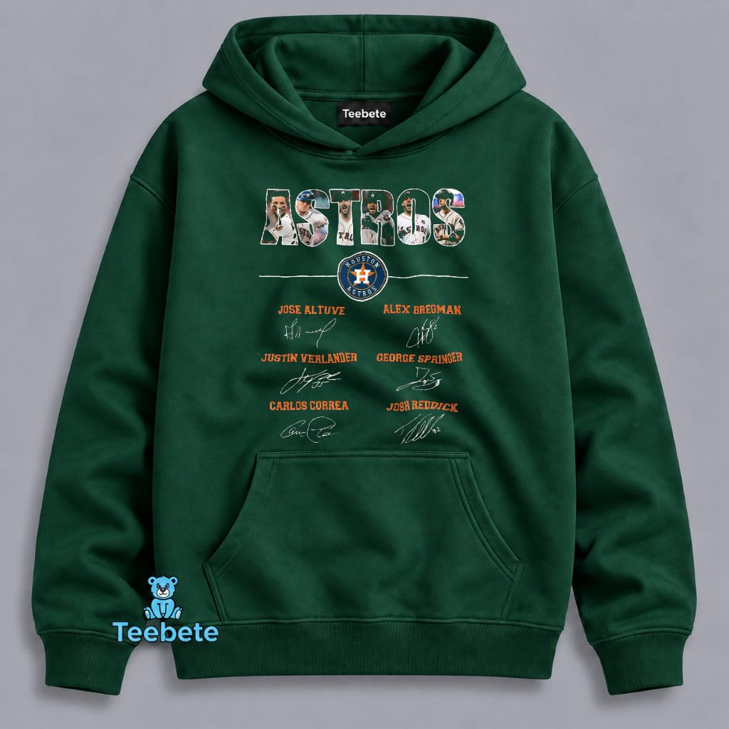 Houston Astros Players Signatures Altuve Bregman Correa Fan Hoodie Houston Astros Players Signatures Altuve Bregman Correa Fan Hoodie